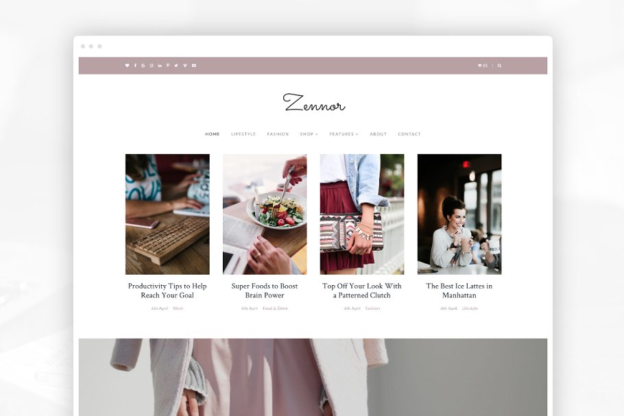Download Zennor - Blog & Shop WordPress theme