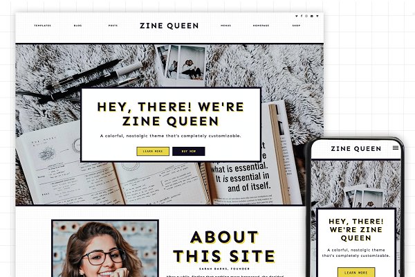 Download Zine Queen: Wordpress Theme Blog