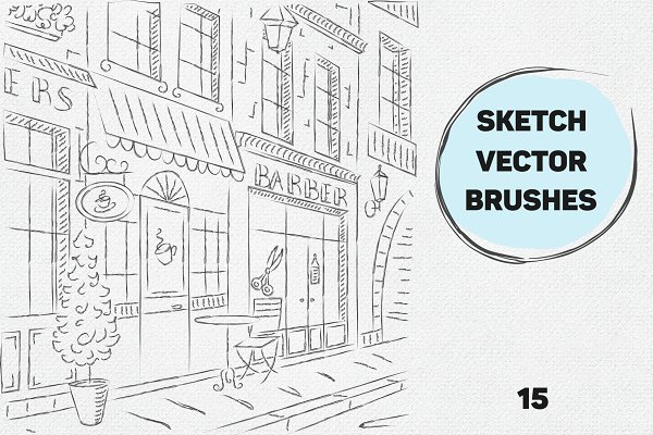 Download Vector sketch brushes illustrator