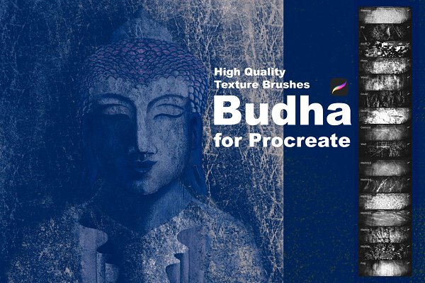Download Texture Brushes for Procreate. Budha