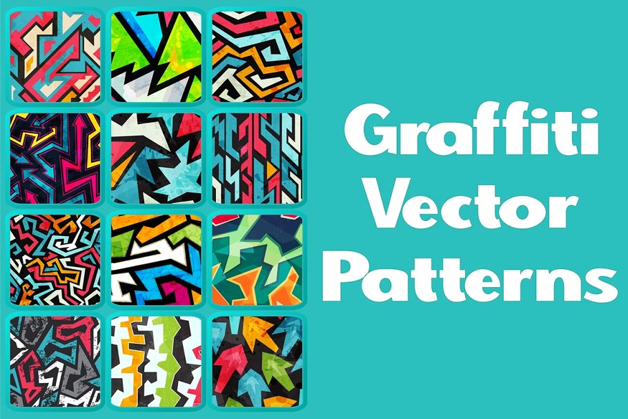 Download Graffiti vector patterns pack
