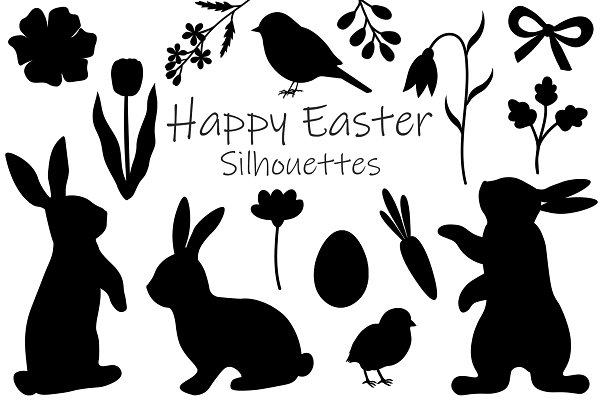 Download Easter Bunny Silhouettes. Bunny SVG