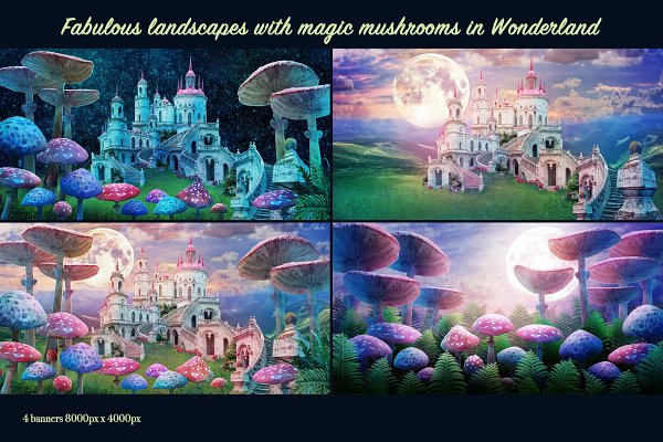 Download Fabulous landscapes with mushroom