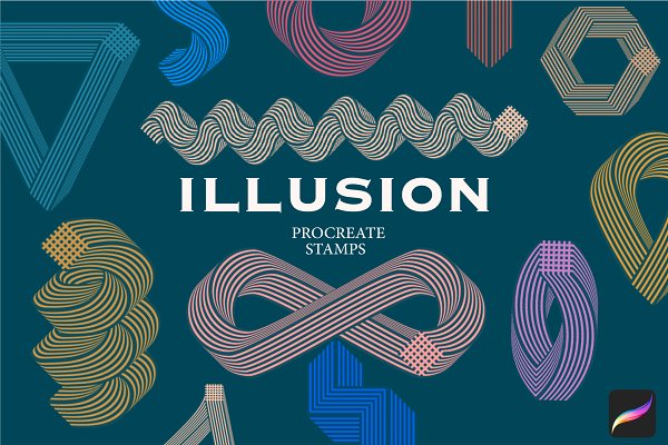 Download "Illusion" Procreate stamps