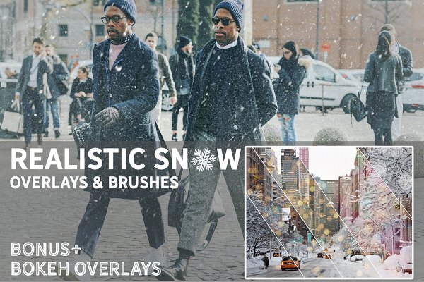 Download Snow and Bokeh Overlays & Brushes