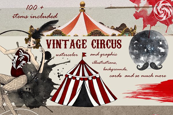 Download Vintage circus design set