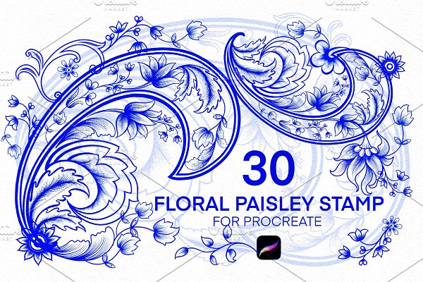 Download Floral Paisley Brushes Procreate.