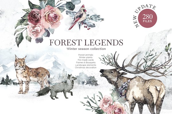 Download "Forest Legends" Winter animal set