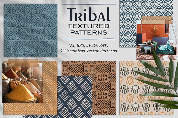 Download Tribal textured patterns
