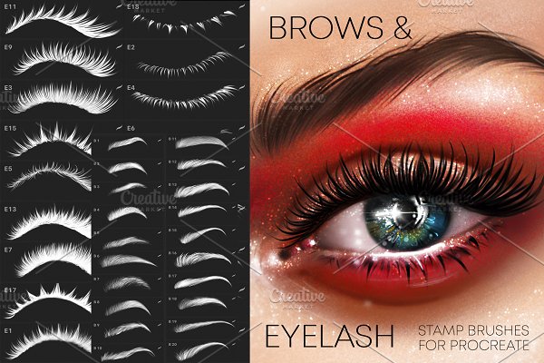 Download Procreate Eye & Brows brushes Makeup