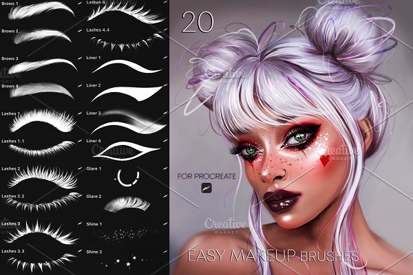 Download Easy MakeUp Brushes for Procreate