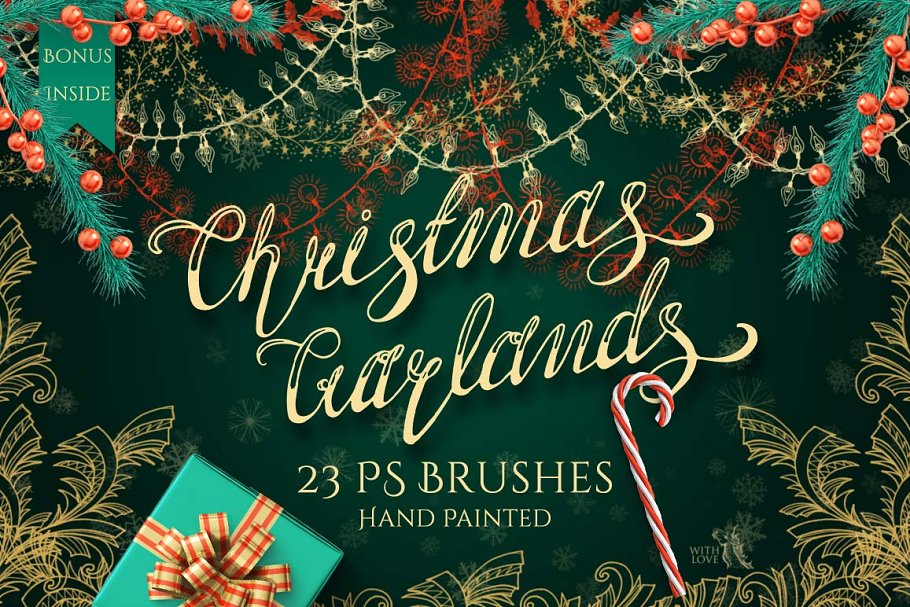 Download Christmas Garlands PS Brushes