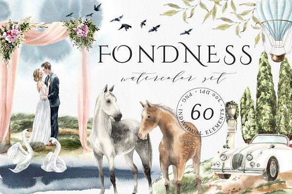 Download Fondness – watercolor set