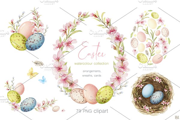 Download Easter Watercolor Collection.