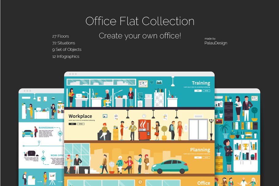 Download Office Flat Collection