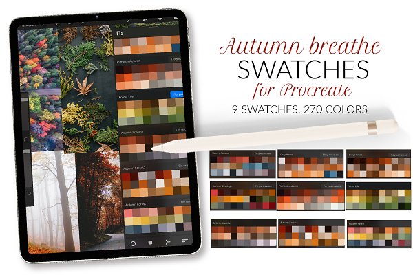 Download Autumn Procreate color palette.