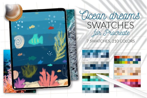 Download Sea colors swatches for Procreate