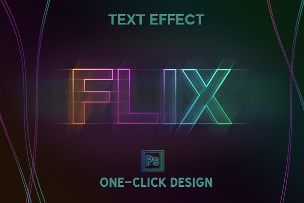 Download Neon Glowing Glitch Effects PS