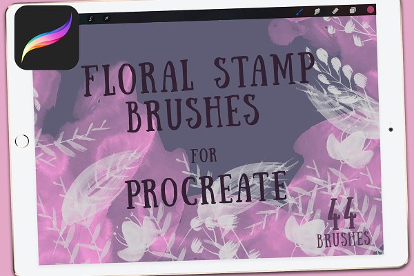 Download Floral Brush stamps for Procreate