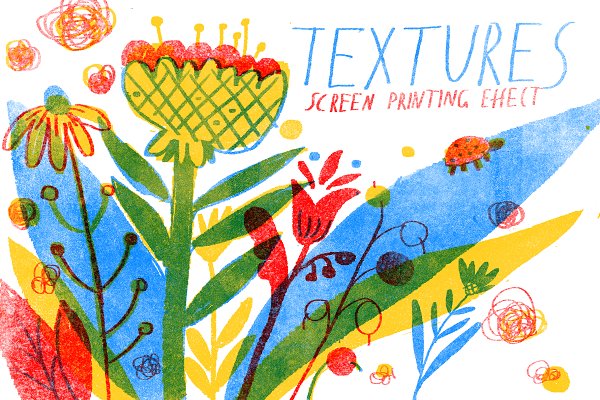 Download Textures for screen printing effect