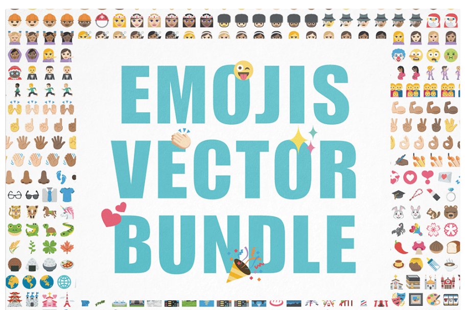 Download 1600+New Emoji Vector clipart Bundle